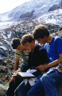Gletscherbuch am Folgefon-Gletscher